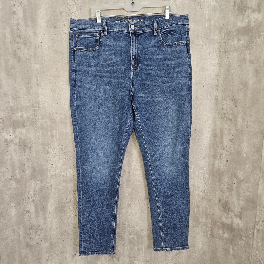 American Eagle 90s Skinny Jeans Womens 18 Plus Blue‎ Stretch Denim High Rise